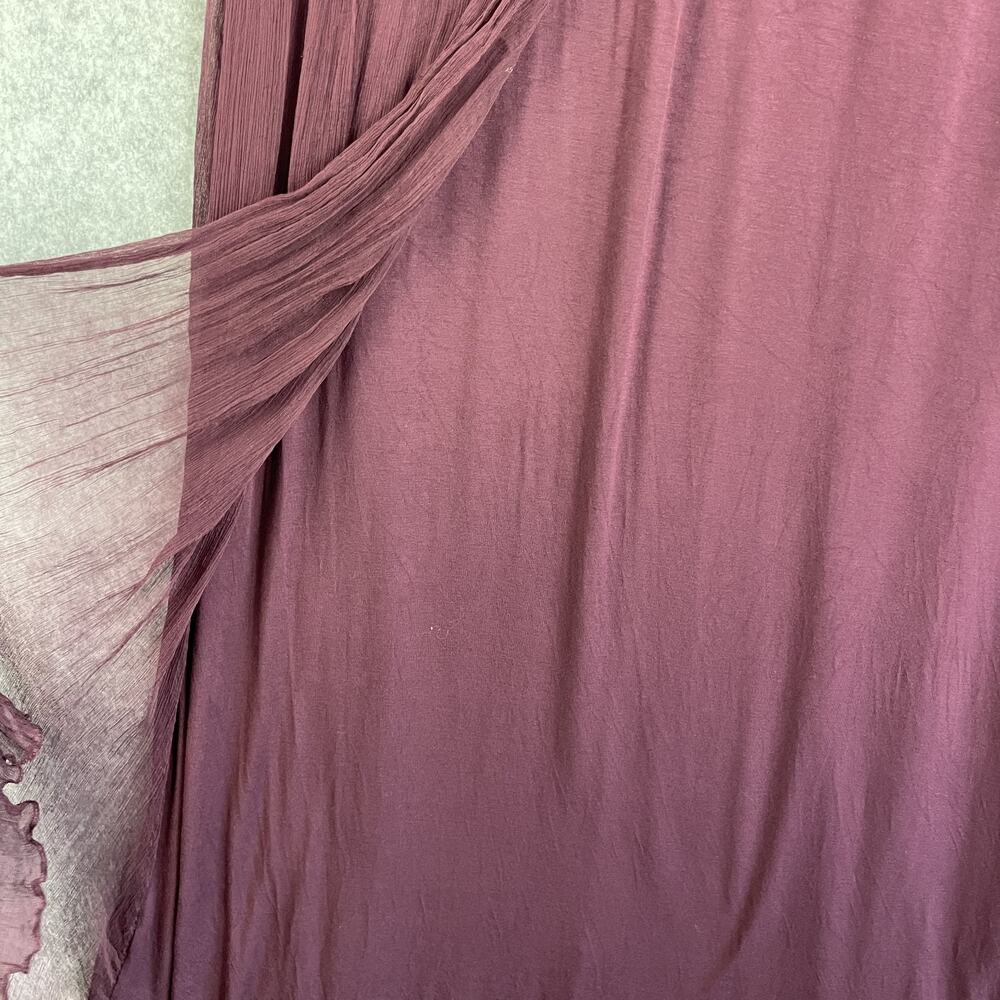 Soft Surroundings Isabetta Dress Womens Medium Purple Silk Stretch Maxi Flowy - Picture 5 of 14